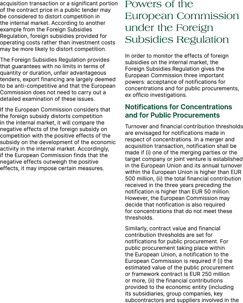 acquisition transaction or a significant portion of the contract price in a public tender may be considered to distor...
