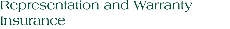 Representation and Warranty Insurance