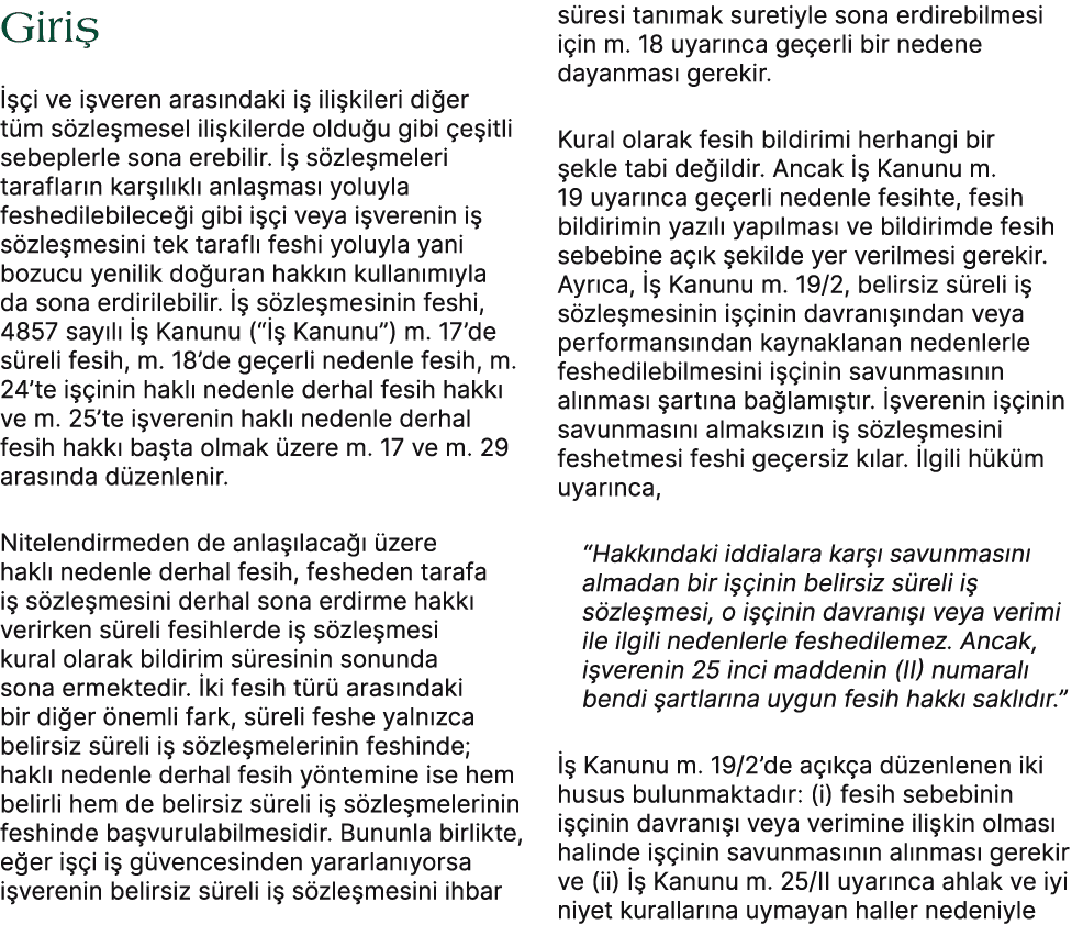 Giri    i ve i veren aras ndaki i  ili kileri di er t m s zle mesel ili kilerde oldu u gibi  e itli sebeplerle sona ...