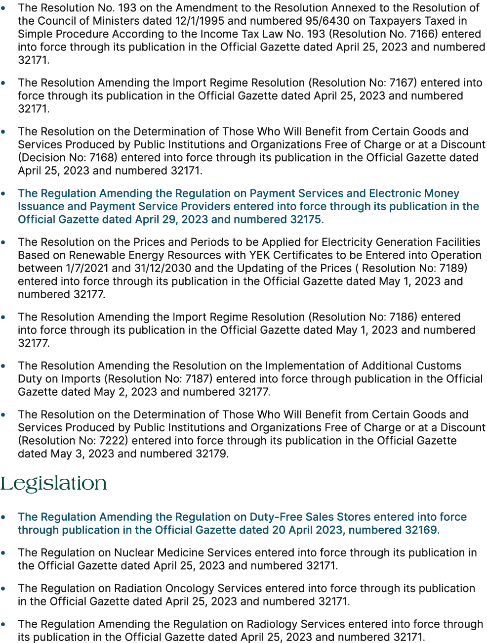 • The Resolution No. 193 on the Amendment to the Resolution Annexed to the Resolution of the Council of Ministers dat...