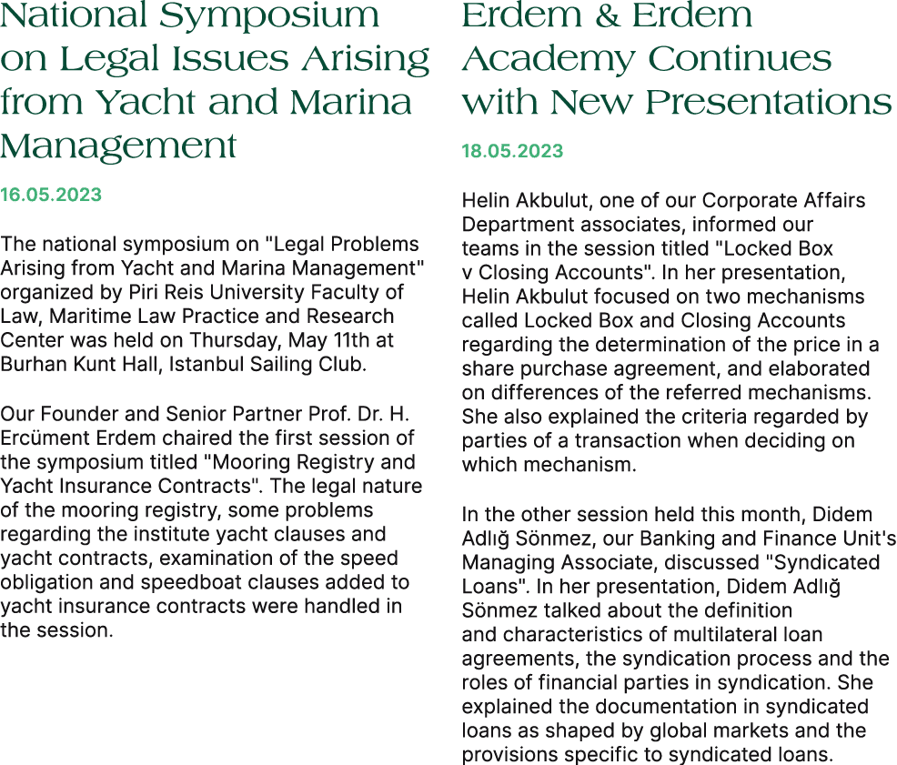 National Symposium on Legal Issues Arising from Yacht and Marina Management 16.05.2023 The national symposium on \“Le...