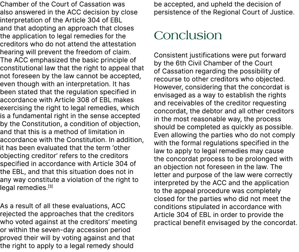 Chamber of the Court of Cassation was also answered in the ACC decision by close interpretation of the Article 304 of...
