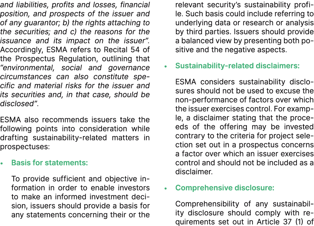 and liabilities, profits and losses, financial position, and prospects of the issuer and of any guarantor; b) the rig...