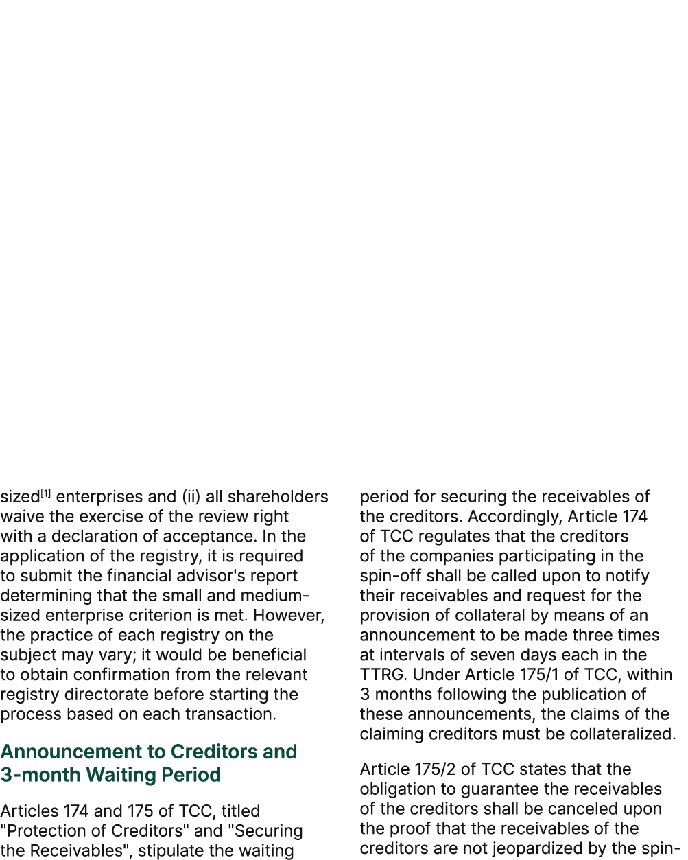 sized[1] enterprises and (ii) all shareholders waive the exercise of the review right with a declaration of acceptanc...