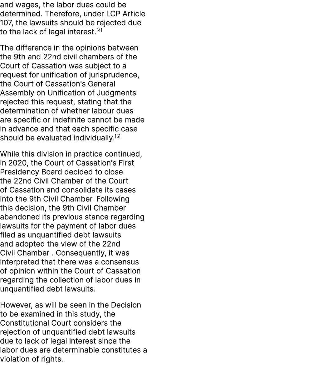 and wages, the labor dues could be determined. Therefore, under LCP Article 107, the lawsuits should be rejected due ...